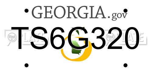 TS6G320 Georgia License Plate