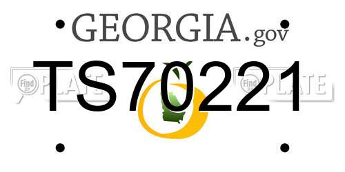 TS70221 Georgia License Plate