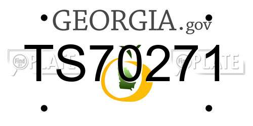 TS70271 Georgia License Plate