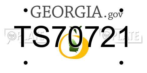 TS70721 Georgia License Plate