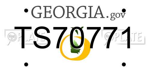 TS70771 Georgia License Plate