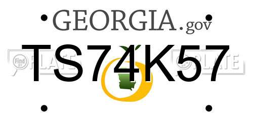 TS74K57 Georgia License Plate