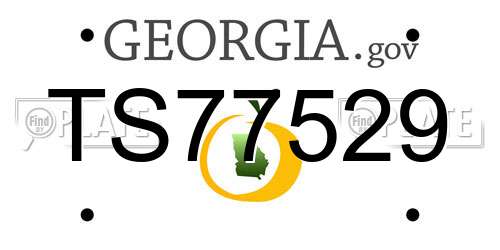 TS77529 Georgia License Plate