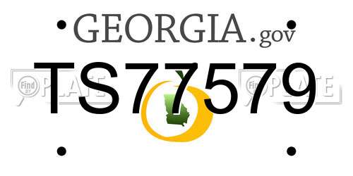 TS77579 Georgia License Plate