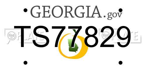 TS77829 Georgia License Plate