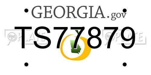 TS77879 Georgia License Plate