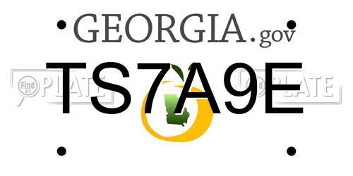 TS7A9E Georgia License Plate