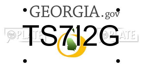 TS7I2G Georgia License Plate