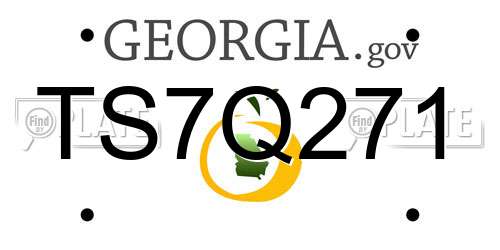 TS7Q271 Georgia License Plate