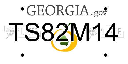 TS82M14 Georgia License Plate