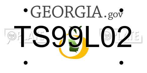 TS99L02 Georgia License Plate