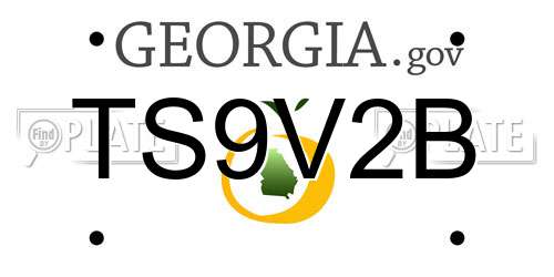 TS9V2B Georgia License Plate