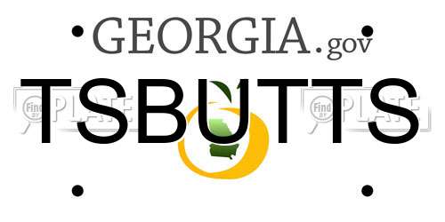 TSBUTTS Georgia License Plate