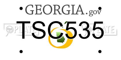 TSC535 Georgia License Plate