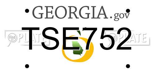 TSE752 Georgia License Plate