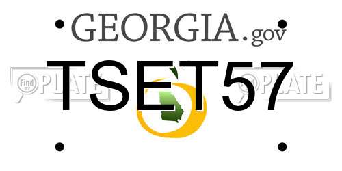 TSET57 Georgia License Plate