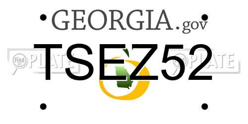 TSEZ52 Georgia License Plate