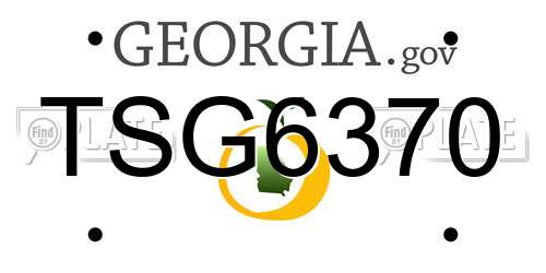 TSG6370 Georgia License Plate