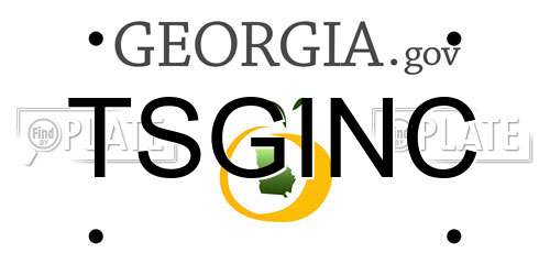 TSGINC Georgia License Plate