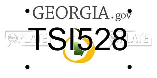 TSI528 Georgia License Plate