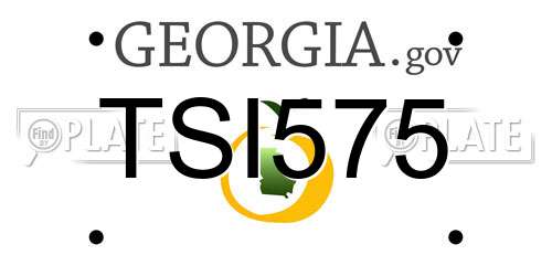 TSI575 Georgia License Plate