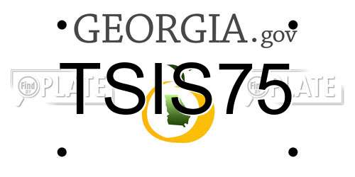 TSIS75 Georgia License Plate