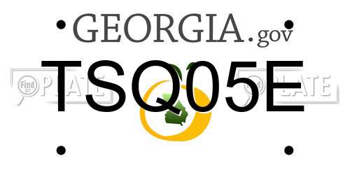 TSQ05E Georgia License Plate