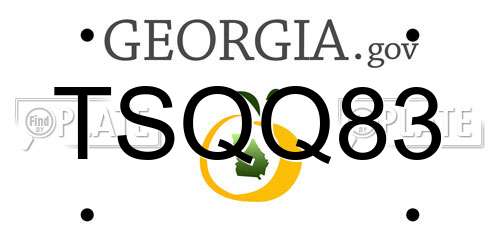 TSQQ83 Georgia License Plate