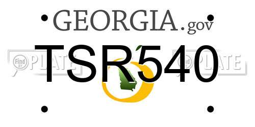 TSR540 Georgia License Plate