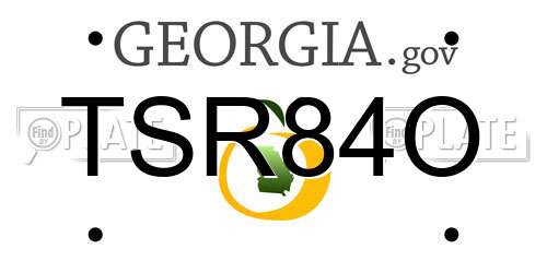 TSR84O Georgia License Plate