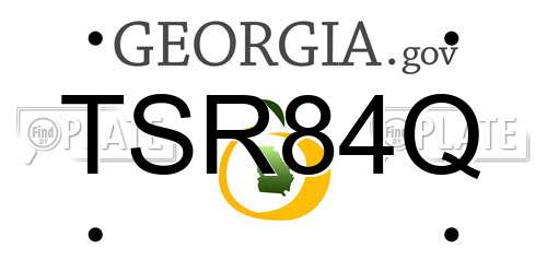 TSR84Q Georgia License Plate