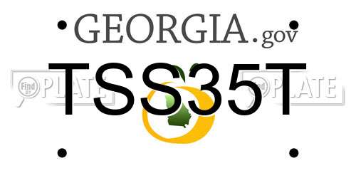 TSS35T Georgia License Plate