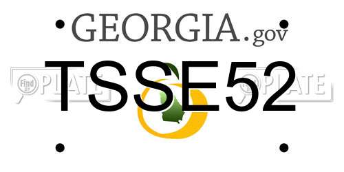 TSSE52 Georgia License Plate