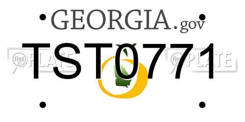 TST0771 Georgia License Plate