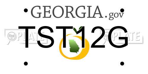 TST12G Georgia License Plate