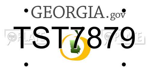 TST7879 Georgia License Plate