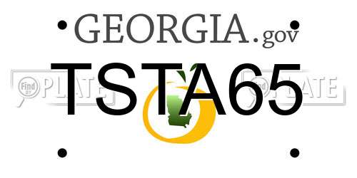 TSTA65 Georgia License Plate