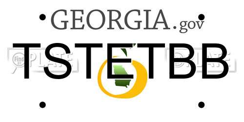 TSTETBB Georgia License Plate