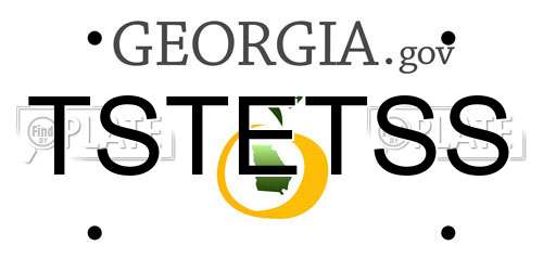 TSTETSS Georgia License Plate