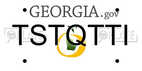 TSTQTTI Georgia License Plate