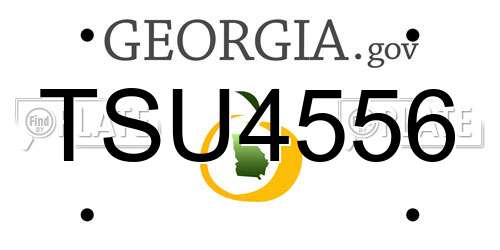 TSU4556 Georgia License Plate