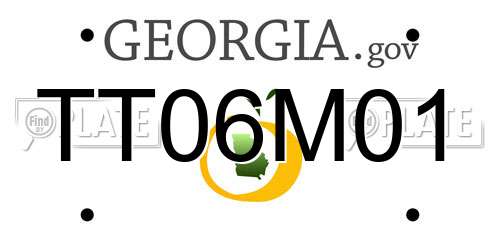TT06M01 Georgia License Plate