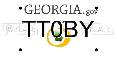 TT0BY Georgia License Plate