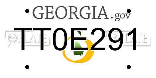 TT0E291 Georgia License Plate