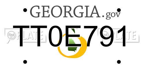 TT0E791 Georgia License Plate
