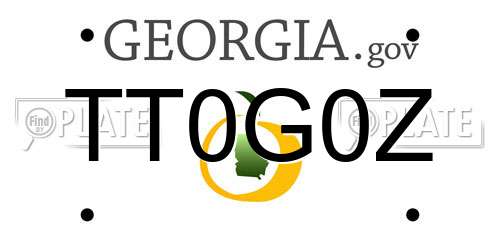 TT0G0Z Georgia License Plate
