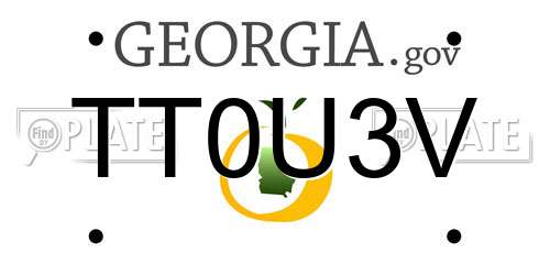 TT0U3V Georgia License Plate