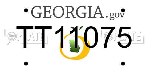 TT11075 Georgia License Plate