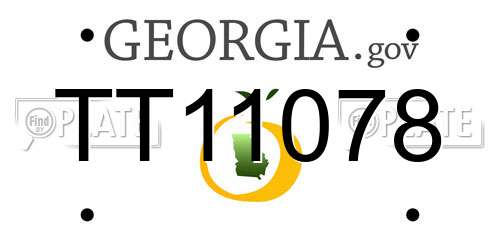 TT11078 Georgia License Plate