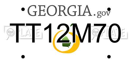 TT12M70 Georgia License Plate